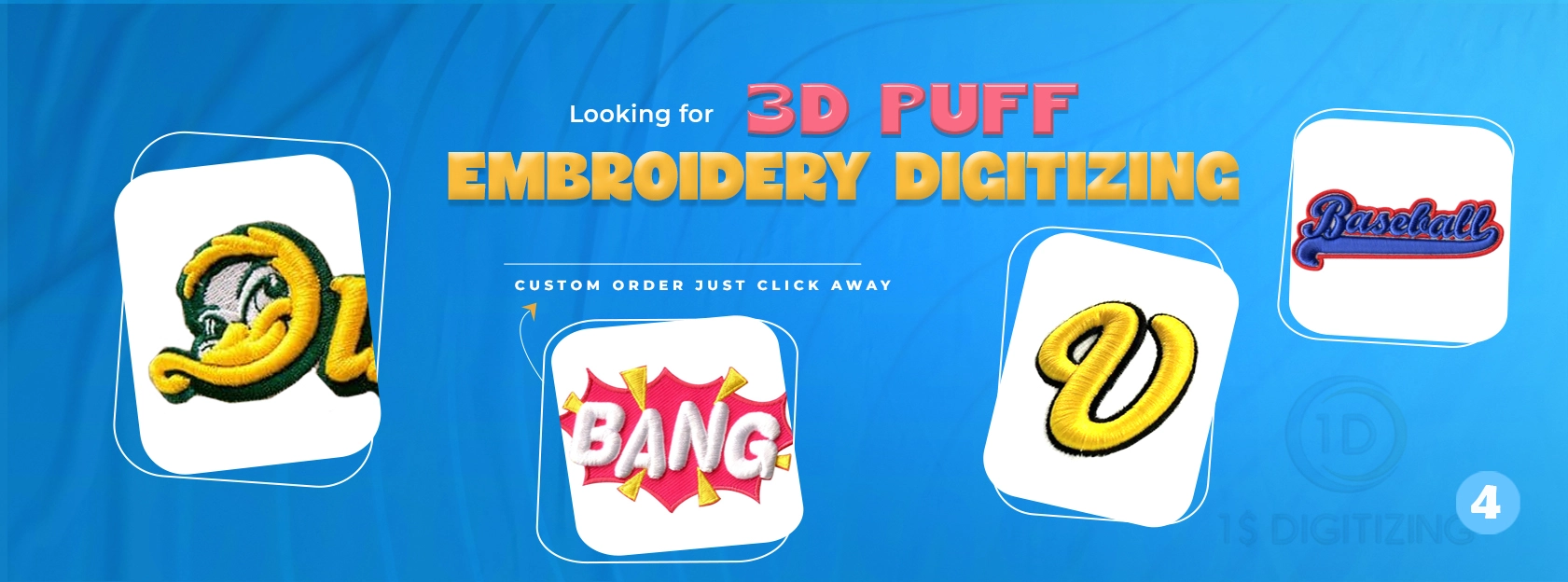 3D puff embroidery digitizing 