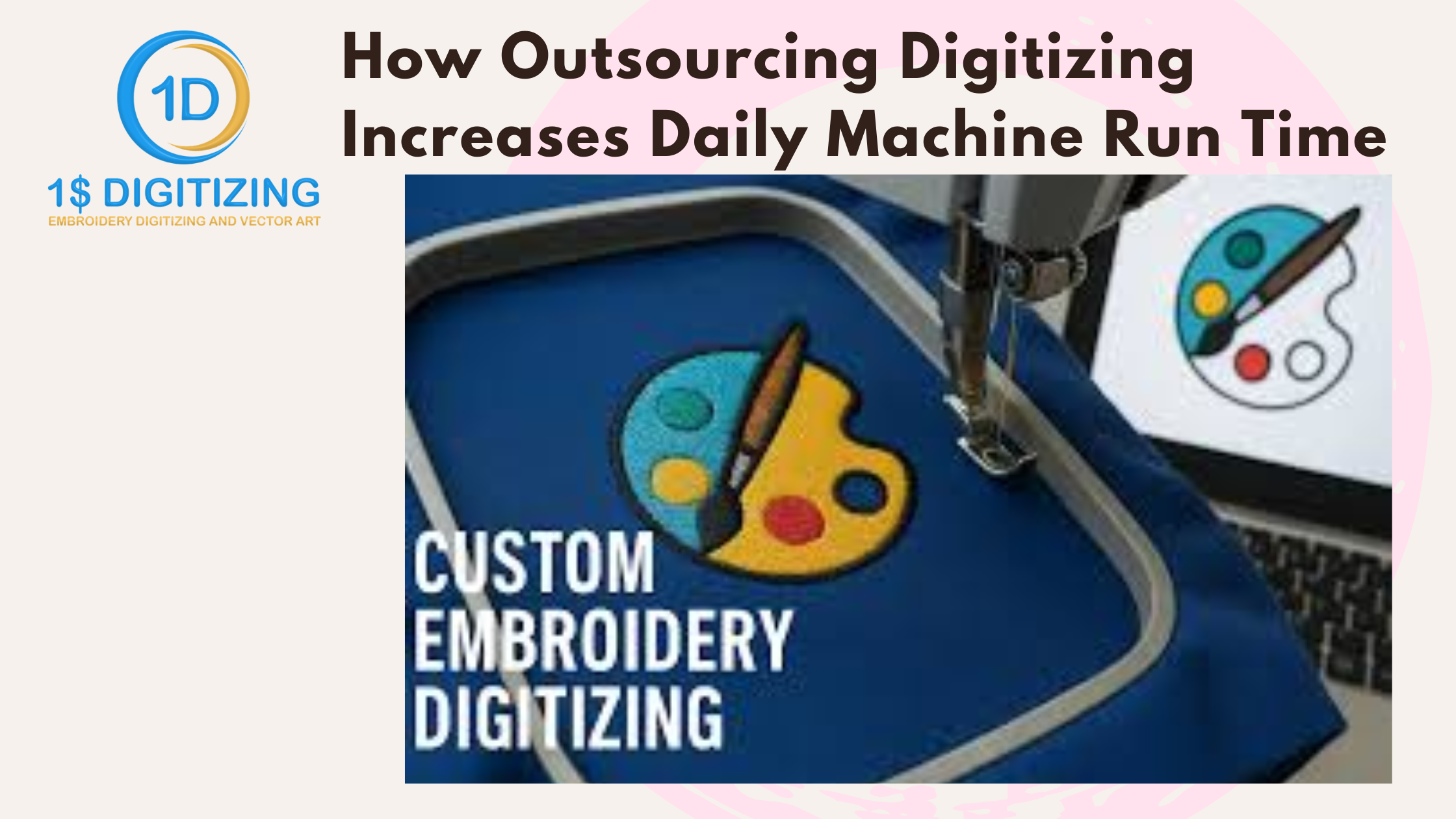 Multi-head embroidery machine running full production — outsourced digitizing files reduce thread breaks and increase daily machine run time